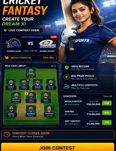 Khelx (khelx apk) fantasy cricket & matchday visual 3